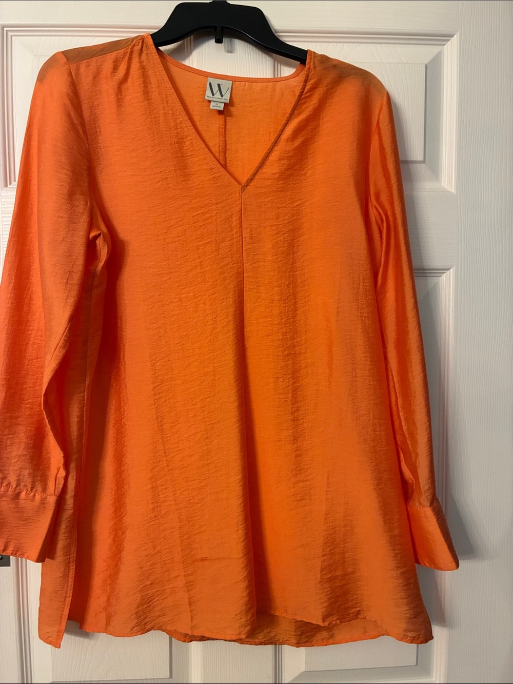 Worthington Orange V-Neck Long Sleeve Tunic
